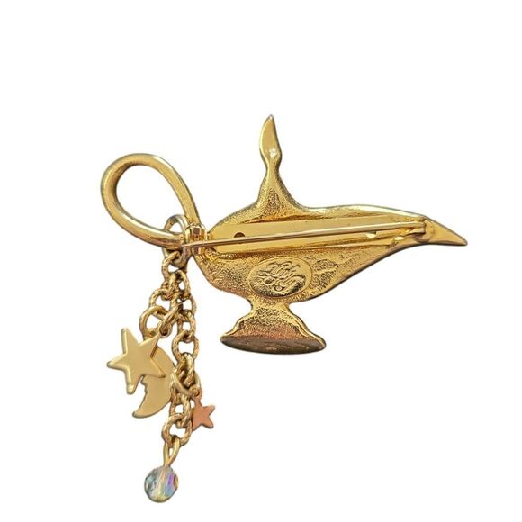 Kirks Folly  Lamp Brooch with Charms, Gold - Picture 2 of 4